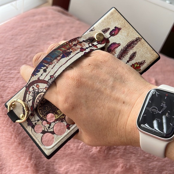 For Samsung Galaxy S22 ultra phone case with wrist strap kickstand keychain - Picture 3 of 17